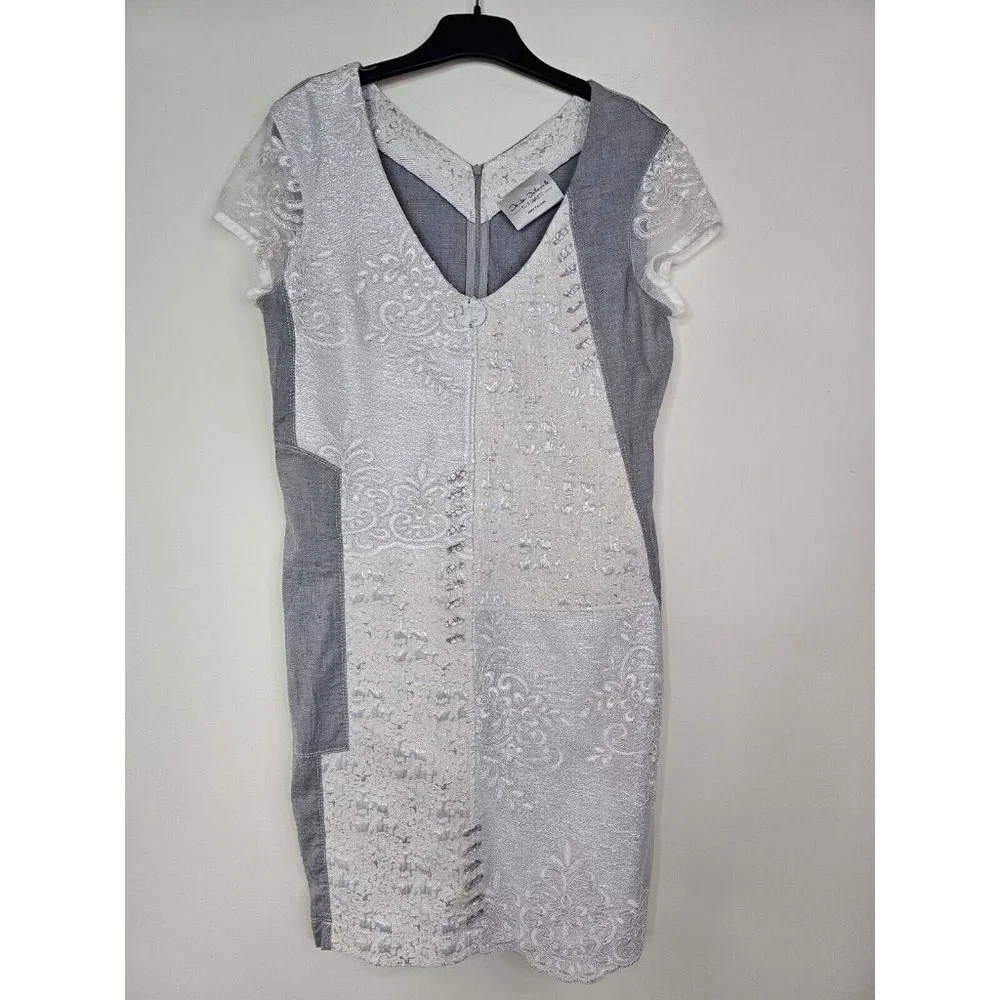 Elisa Cavaletti Patchwork Lace Fitted Dress women's size S Daniela Dallavalle - Picture 5 of 16